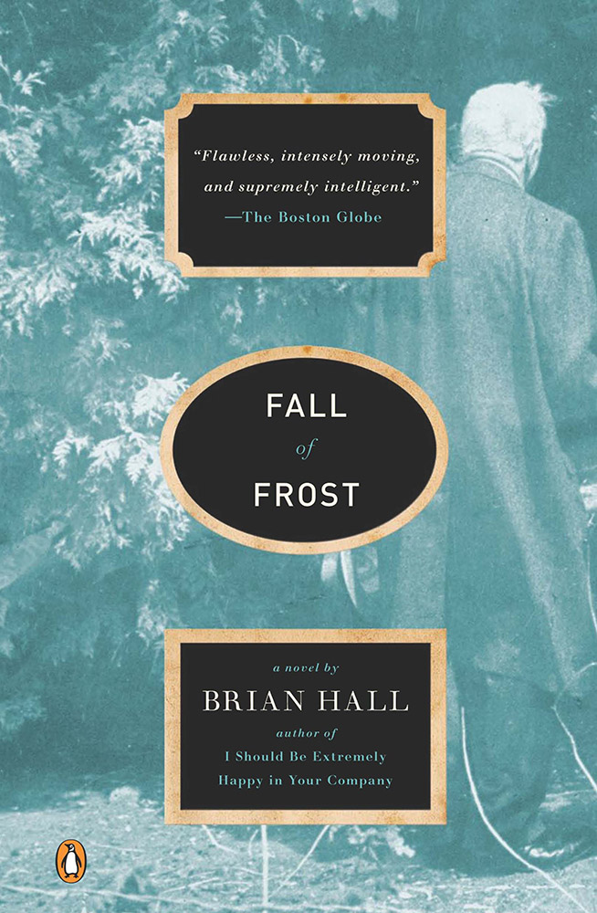 Front cover of Fall of Frost picturing Robert Frost recediing into woods